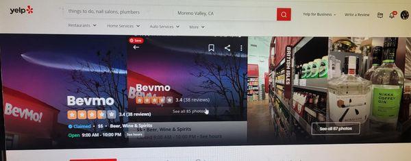 Bevmo now has my TWO pics on top (see their official yelp page).