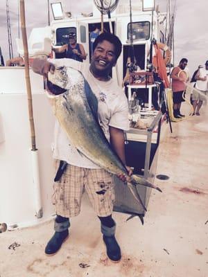 Off the Grande....Point Loma San Diego 35lb... Mahi Mahi That's how we do!!!!!!