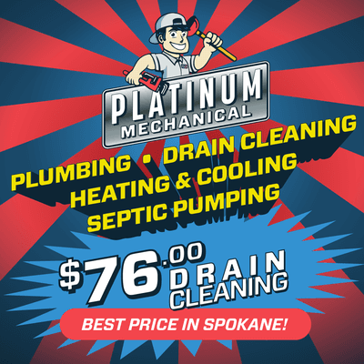 Clogged drain? Platinum Mechanical's licensed Plumber's will clear it for less!  Call or visit today!