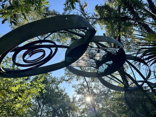 Decorative art along the boardwalk.