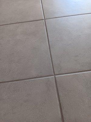 Perfect tile grouting after a full year!