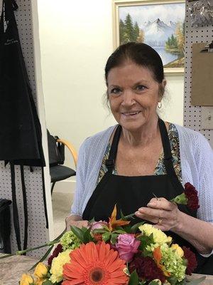 After almost ten years as Head Floral Designer at Broward West Flowers, Frances Holtz now has her own shop Premier Flowers, 260 S State Rd 7