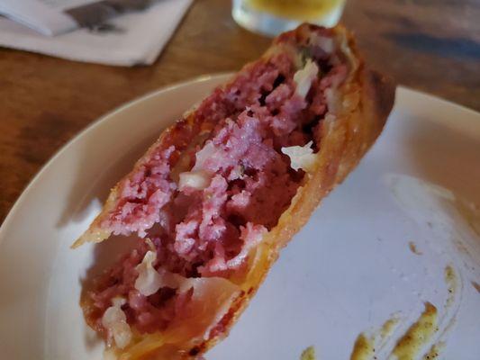 Reuben egg rolls