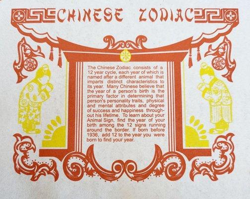 CHINESE ZODIAC