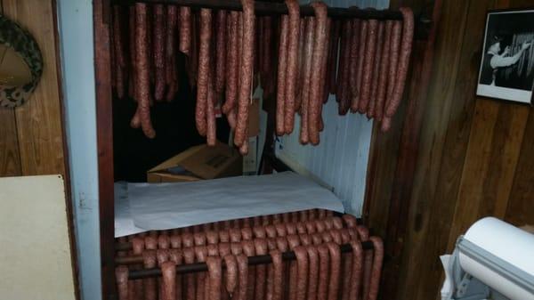 The Double smoked and single smoked kielbasa