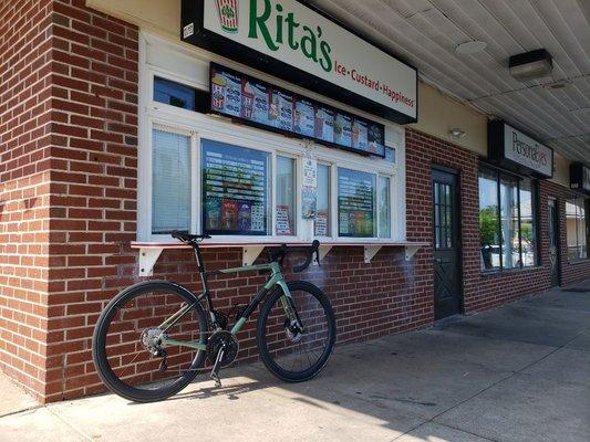 Stop by the shop, ride a bike and grab a Rita's water ice.