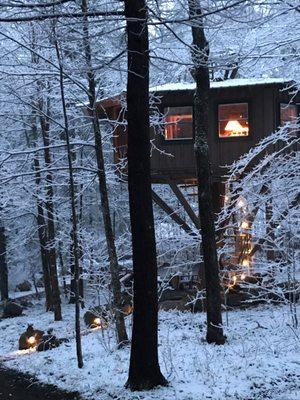 Magical Treehouse is now open year round. Doesn't get much cozier than this!