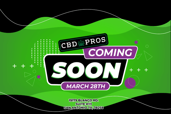 We are opening our newest CBD Pros Store in San Antonio Texas. We are so excited for our new Franchisee owner.