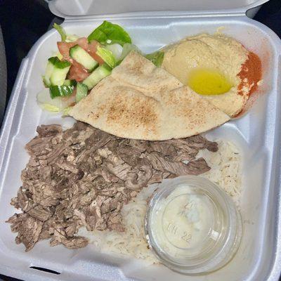 Beef shawarma plate   @hybrideater