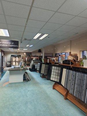 Our showroom has tile, carpet, lvp, and hardwood choices!