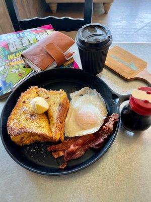 French toast combo (bacon and eggs over medium)