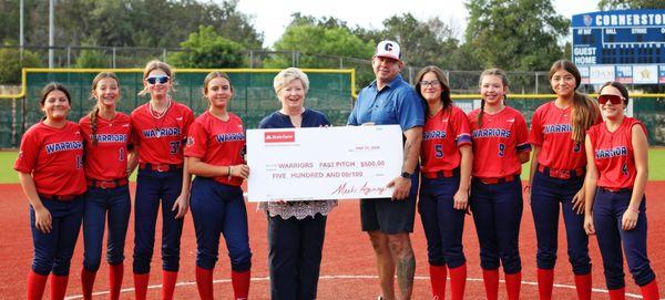 Look at the smiles we put on these girls' faces! Excited to support the Warriors Fastpitch Girls Softball!...