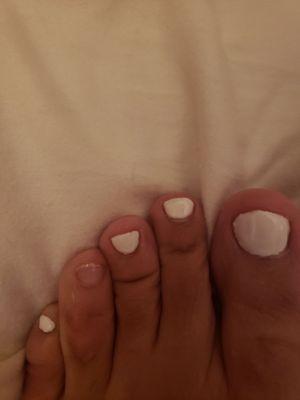 A week later pedi from Glamor Nails