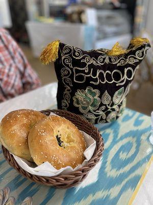 Bread and hot tea