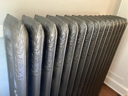 Antique radiator restoration by Metal Man Restoration.