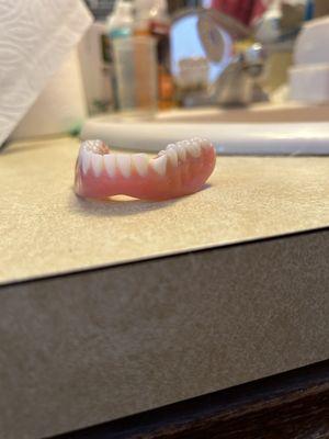 If someone from 1989 is making dentures, you would think they would make them perfect these aren't perfect dentures