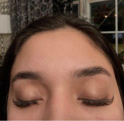 Eyebrow threading and tinting