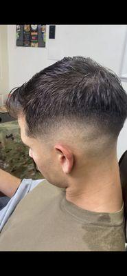 Skin fade faded into shears work upto two inches !