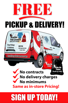 Free Pickup and Delivery Dry Cleaning and Laundry Service