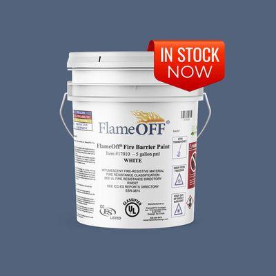 FlameOFF Intumescent Fire Barrier Paint.
  Up to 2 hours fire protection on Steel, Gypsum and Wood.
  Tested to ASTM E-119, E-84 Standards