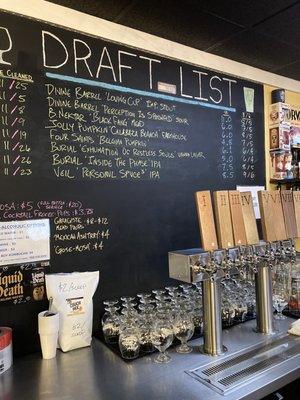 Constantly rotating craft beer taps