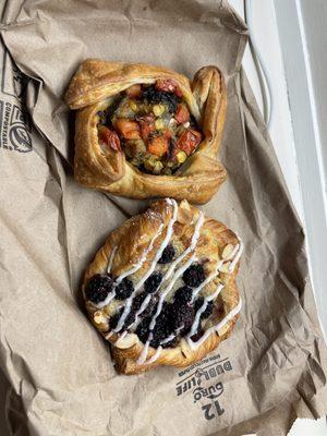 Veggie Galette and Blackberry yummy thing