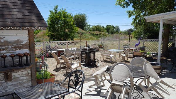 Back patio on early Spring afternoon.