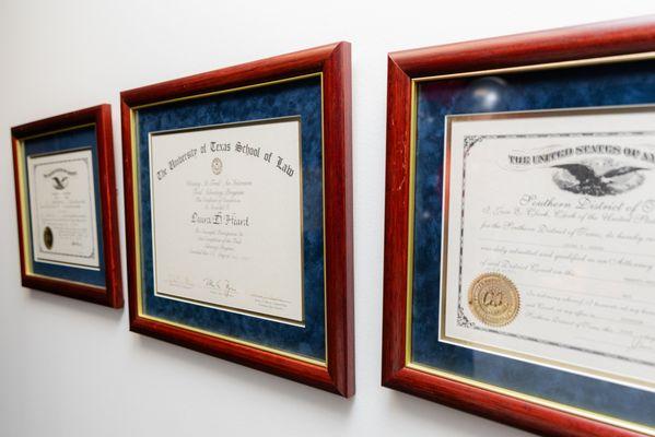 Our firm has numerous awards and we are licensed in every Texas court.