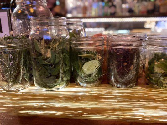 Love all the fresh herbs they use in their cocktails