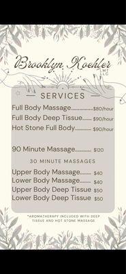 Massage services