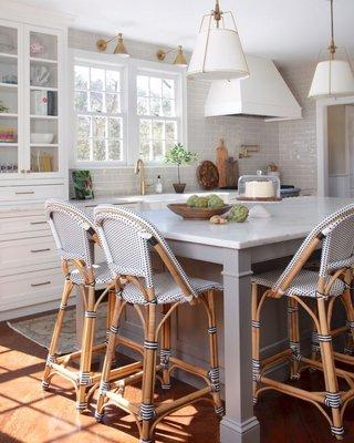 White kitchen design - White subway tile 
 All tile from - Tilesplusmore