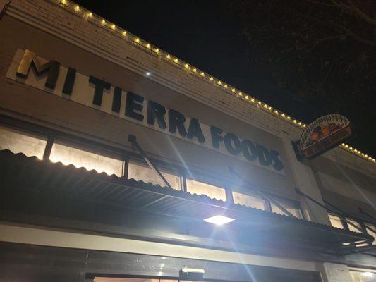 Outside of Mi Tierra Foods on 12/5/21