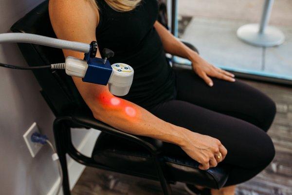 Low Level Light Therapy (cold laser) is effective in helping relieve inflammation, pain, muscle spasms and promotes tissue repair & healing.