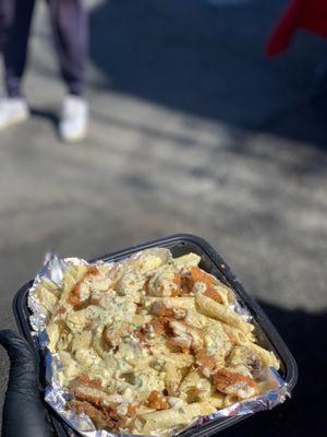 Italian fried chicken Alfredo