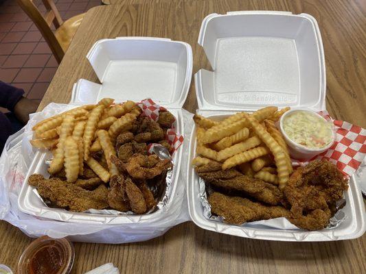 Catfish Fillet Lunch Plate with sides