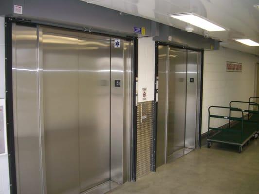 Three large freight elevators and large push carts make accessing our upper levels easy