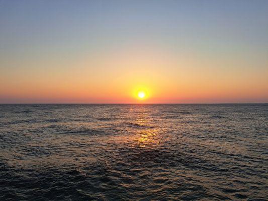 Sunset on our sunset dolphin cruise.