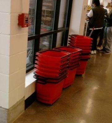 Neat baskets I've never seen before! You can carry it--or wheel it around!