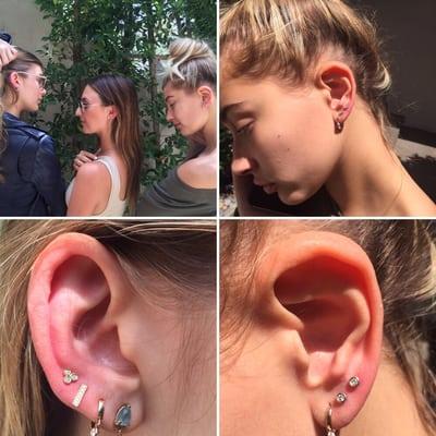 Sean pierced Hailey Baldwin and Camila Morrone!