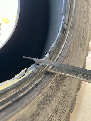 Tires ruined from bead destroyed