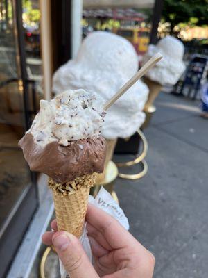 stracciatella & gianduiotto venezuela - regular in roasted halzenut cone