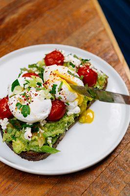 Avocado Toasted with 2 poached eggs