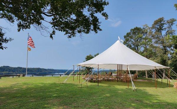 45x104 sailcloth wedding tent by Tents For Rent.