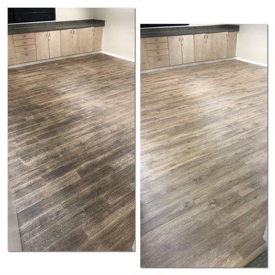 LVP floor cleaning