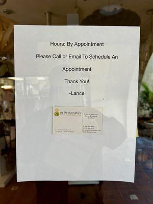 Business hours - By appointment only