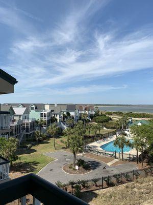 The view off the second balcony