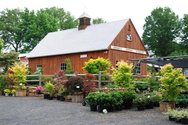 Sales barn in spring