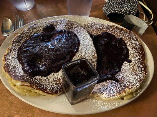 Buttermilk Pancakes with Mixed Berry Compote--so delicious!!