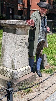 Touring Paul Rever's Grave with Jeremiah so fun