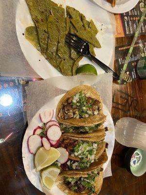 5 amazing tacos and some tender cactus!